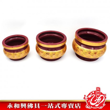 永和興 朱紅招財進寶香爐