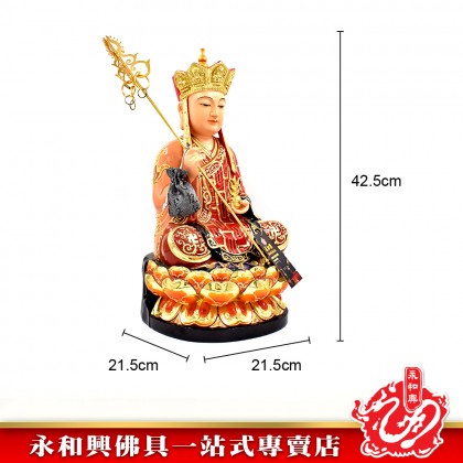16寸 坐地藏王極彩K金佛像-WING WOH HING