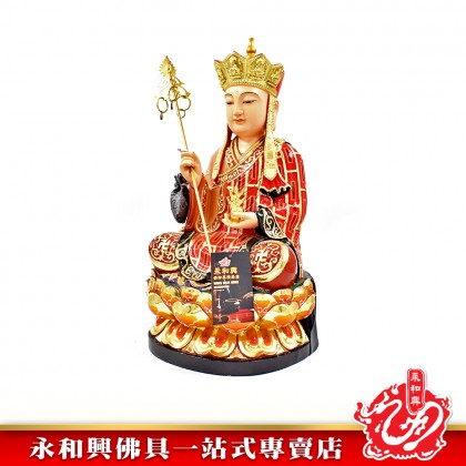 16寸 坐地藏王極彩K金佛像-WING WOH HING