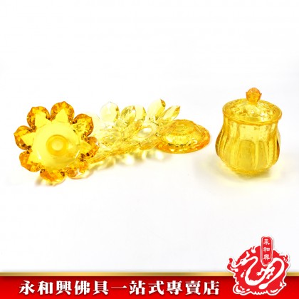雙龍行 水晶大悲聖水供杯-Holy Water Supply Cup