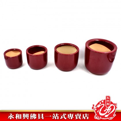 永和興 朱紅色香爐-WING WOH HING