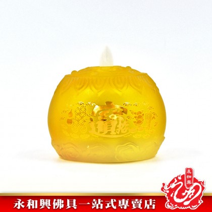 永和興琉璃電蠟燭佛燈-Electric Candle