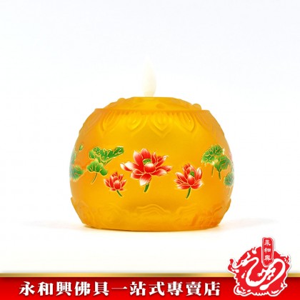 永和興琉璃電蠟燭佛燈-Electric Candle