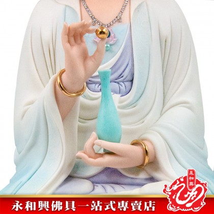 16寸觀音神像（粉藍衣）- WING WOH HING