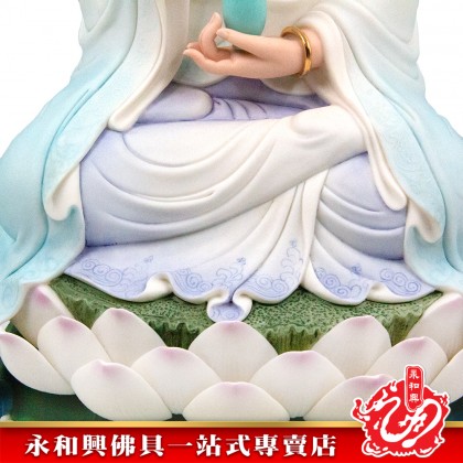 16寸觀音神像（粉藍衣）- WING WOH HING