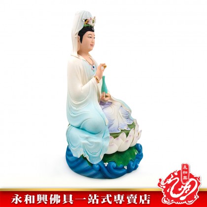16寸觀音神像（粉藍衣）- WING WOH HING