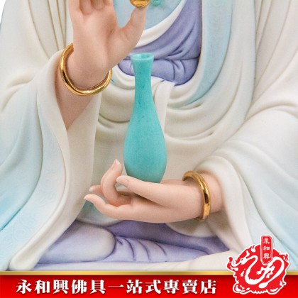 16寸觀音神像（粉藍衣）- WING WOH HING