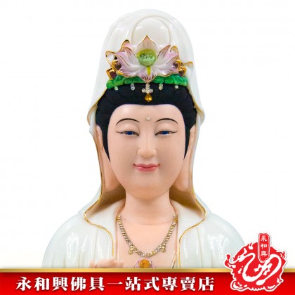 16寸觀音神像（白衣）- WING WOH HING