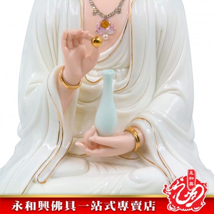 16寸觀音神像（白衣）- WING WOH HING