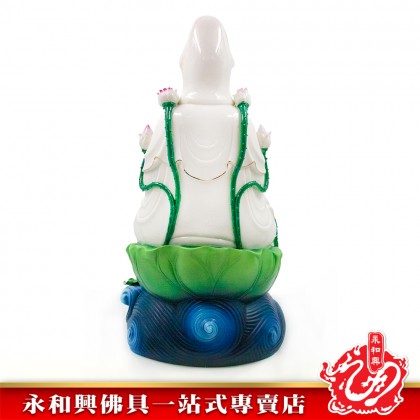 18寸九蓮觀音神像（高溫瓷彩）-WING WOH HING