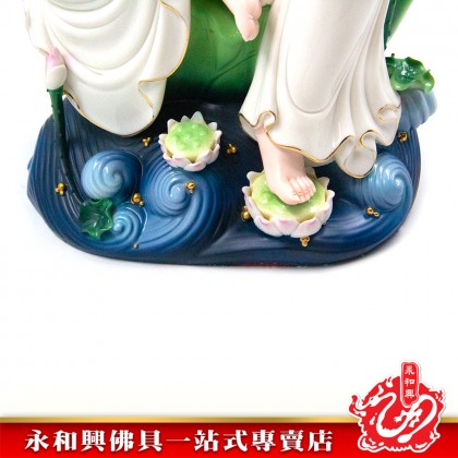 18寸九蓮觀音神像（高溫瓷彩）-WING WOH HING