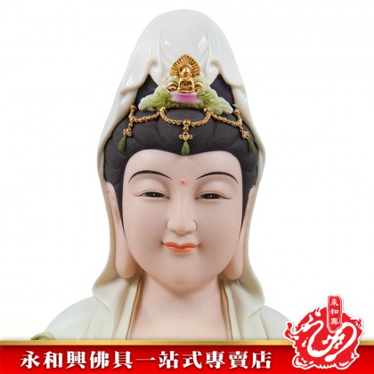 18寸全蓮微笑觀音（鑽石高溫彩）-WING WOH HING
