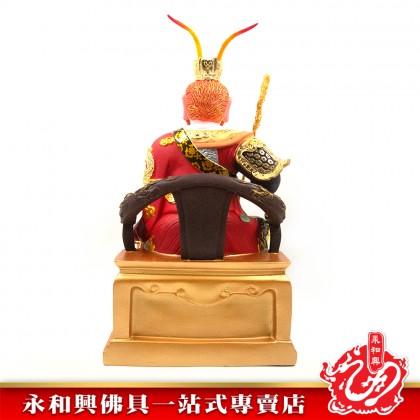 16寸坐椅大聖爺（拿仙桃）彩色-WING WOH HING