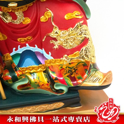 16寸坐椅大聖爺（拿仙桃）彩色-WING WOH HING