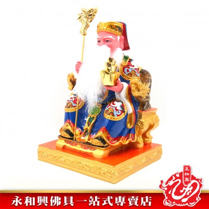 12寸坐椅伯公彩色神像-WING WOH HING