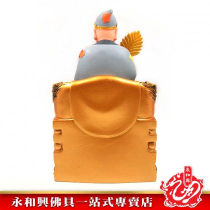 13寸坐龍椅濟公灰衣-WING WOH HING