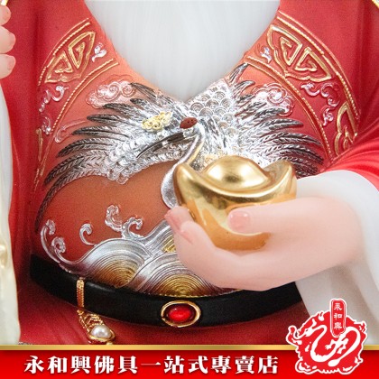 永和興12寸地主公土地公天潤石鈺彩黃/16寸地主公土地公天潤石鈺彩紅/地主公/地主公/天潤石/地主公神像/土地公神像-WingWohHing Di Zhu