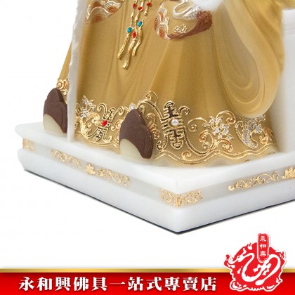 永和興12寸地主公土地公天潤石鈺彩黃/16寸地主公土地公天潤石鈺彩紅/地主公/地主公/天潤石/地主公神像/土地公神像-WingWohHing Di Zhu