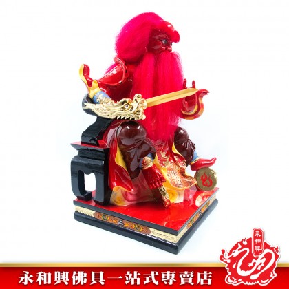 永和興16寸紅臉法主公神像極彩K金/樹脂/紅臉法主公神像-WingWohHing