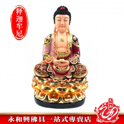 永和興16寸釋迦牟尼佛極彩K金/釋迦牟尼神像/16寸釋迦牟尼/Śākyamuni-Wing Woh Hing