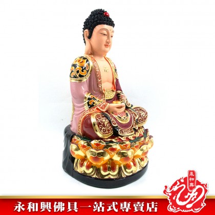 永和興16寸釋迦牟尼佛極彩K金/釋迦牟尼神像/16寸釋迦牟尼/Śākyamuni-Wing Woh Hing