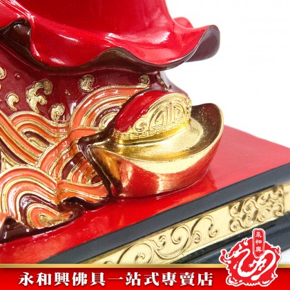 永和興16寸踏金地主公極彩K金/地主公神像/16寸地主公神像-Wing Woh Hing