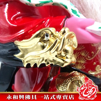 永和興16寸踏金地主公極彩K金/地主公神像/16寸地主公神像-Wing Woh Hing