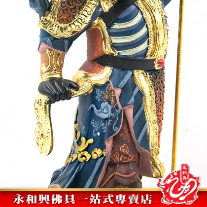 永和興12寸周倉將軍古彩色/周仓将军古彩色/16寸周倉神像/古彩色-Wing Woh Hing