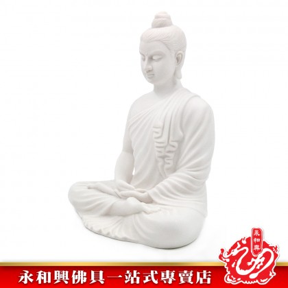 永和興6寸錫蘭佛全白/10.5寸錫蘭佛全白/錫蘭佛神像/樹脂/白色錫蘭佛/锡兰佛-Wing Woh Hing