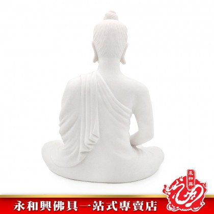 永和興6寸錫蘭佛全白/10.5寸錫蘭佛全白/錫蘭佛神像/樹脂/白色錫蘭佛/锡兰佛-Wing Woh Hing