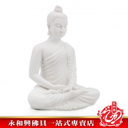 永和興6寸錫蘭佛全白/10.5寸錫蘭佛全白/錫蘭佛神像/樹脂/白色錫蘭佛/锡兰佛-Wing Woh Hing