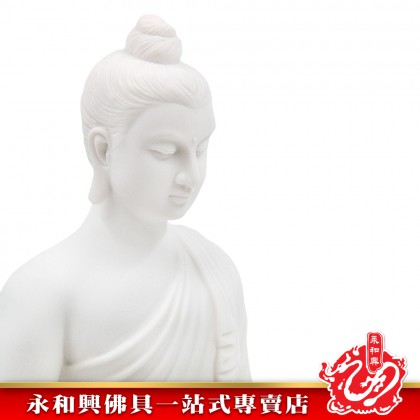 永和興6寸錫蘭佛全白/10.5寸錫蘭佛全白/錫蘭佛神像/樹脂/白色錫蘭佛/锡兰佛-Wing Woh Hing
