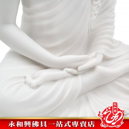 永和興6寸錫蘭佛全白/10.5寸錫蘭佛全白/錫蘭佛神像/樹脂/白色錫蘭佛/锡兰佛-Wing Woh Hing