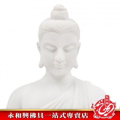 永和興6寸錫蘭佛全白/10.5寸錫蘭佛全白/錫蘭佛神像/樹脂/白色錫蘭佛/锡兰佛-Wing Woh Hing