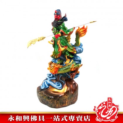 永和興21寸騎龍關公彩色/關帝/關公/神像/騎龍關帝/21寸關帝神像/21寸神像-GUAN DI
