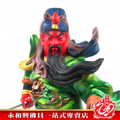 永和興21寸騎龍關公彩色/關帝/關公/神像/騎龍關帝/21寸關帝神像/21寸神像-GUAN DI