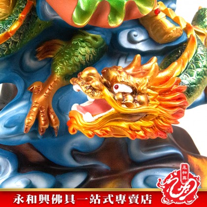 永和興21寸騎龍關公彩色/關帝/關公/神像/騎龍關帝/21寸關帝神像/21寸神像-GUAN DI