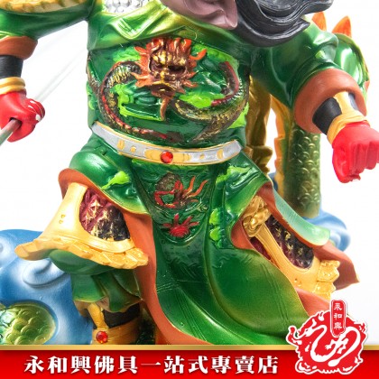永和興21寸騎龍關公彩色/關帝/關公/神像/騎龍關帝/21寸關帝神像/21寸神像-GUAN DI
