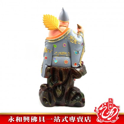 永和興15寸濟公坐石灰衣/濟公神像/濟公/灰衣濟公/坐石濟公/神像-JI GONG