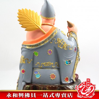 永和興15寸濟公坐石灰衣/濟公神像/濟公/灰衣濟公/坐石濟公/神像-JI GONG