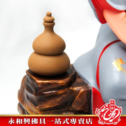 永和興19寸濟公坐石灰衣/濟公神像/濟公/灰衣濟公/坐石濟公/神像-JI GONG