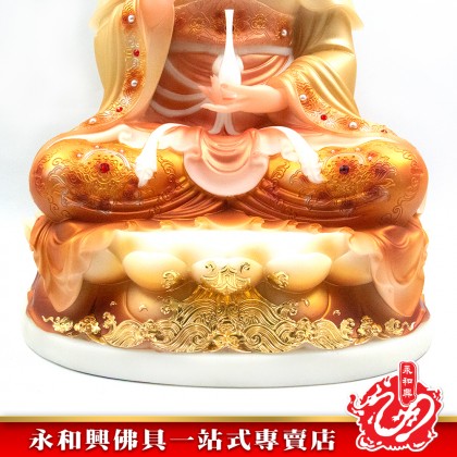 永和興19寸觀音漢白玉石黃色/19寸觀音/漢白玉石/觀音神像/19寸神像-WING WOH HING