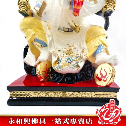 永和興16寸白臉法主公神像極彩K金/樹脂/白臉法主公神像-WingWohHing