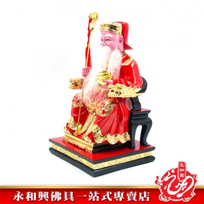 永和興12寸大伯公紅極彩K金/大伯公神像/12寸大伯公神像-Wing Woh Hing