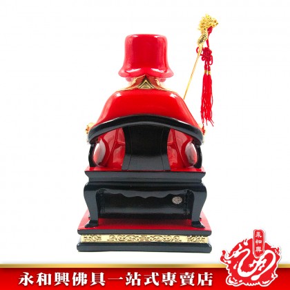 永和興12寸大伯公紅極彩K金/大伯公神像/12寸大伯公神像-Wing Woh Hing