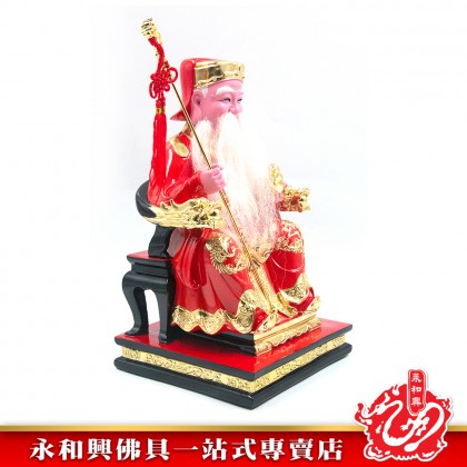 永和興12寸大伯公紅極彩K金/大伯公神像/12寸大伯公神像-Wing Woh Hing