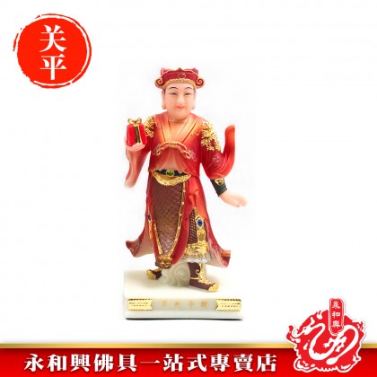 永和興12寸周倉將軍/12寸關平將軍/周倉/關平/周仓/关平/神像/關帝左右手/關羽左右手/漢白玉石-WING WOH HING