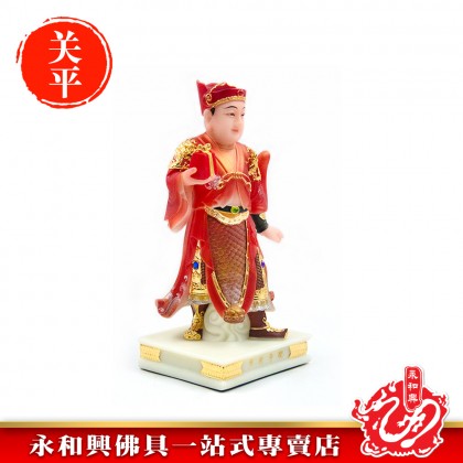 永和興12寸周倉將軍/12寸關平將軍/周倉/關平/周仓/关平/神像/關帝左右手/關羽左右手/漢白玉石-WING WOH HING