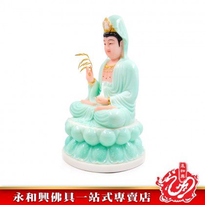 永和興16寸觀音漢白玉石/16寸觀音/漢白玉石/觀音神像/16寸神像-WING WOH HING