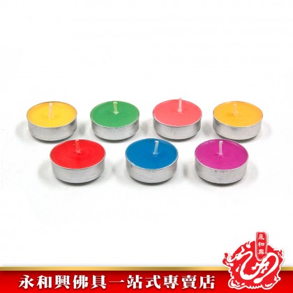 永和興天宫坊七彩酥油蠟燭4小時/酥油蠟燭/蠟燭/Candle - WingWohHing Palm Oil Candle